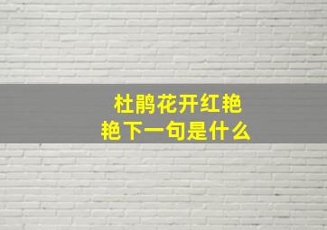 杜鹃花开红艳艳下一句是什么