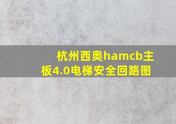 杭州西奥hamcb主板4.0电梯安全回路图