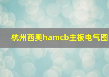 杭州西奥hamcb主板电气图