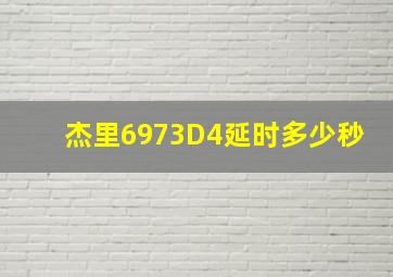 杰里6973D4延时多少秒