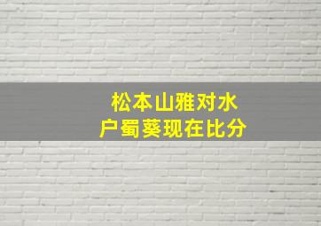 松本山雅对水户蜀葵现在比分