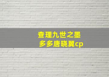 查理九世之墨多多唐晓翼cp