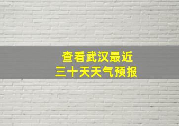 查看武汉最近三十天天气预报