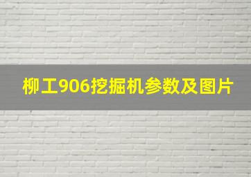 柳工906挖掘机参数及图片