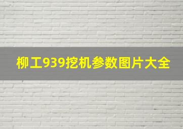 柳工939挖机参数图片大全