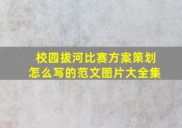 校园拔河比赛方案策划怎么写的范文图片大全集