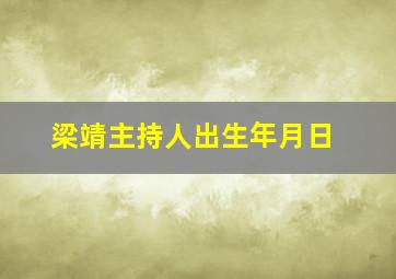 梁靖主持人出生年月日