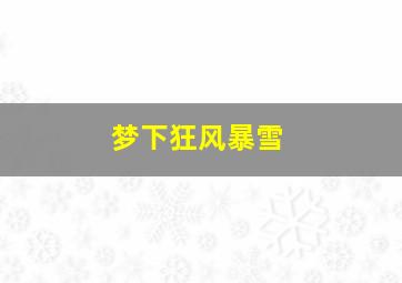 梦下狂风暴雪