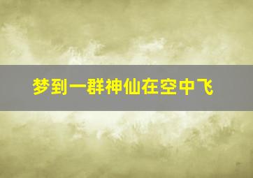 梦到一群神仙在空中飞