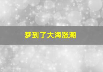 梦到了大海涨潮