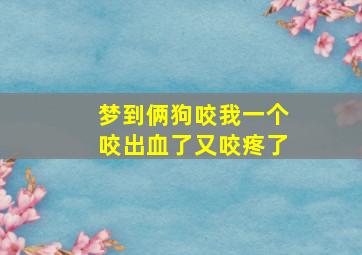 梦到俩狗咬我一个咬出血了又咬疼了