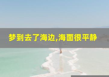 梦到去了海边,海面很平静