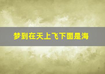 梦到在天上飞下面是海