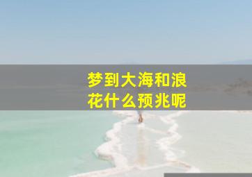 梦到大海和浪花什么预兆呢