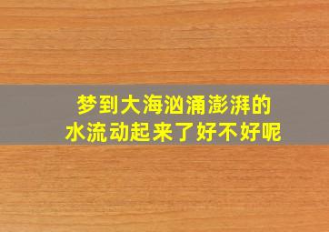 梦到大海汹涌澎湃的水流动起来了好不好呢