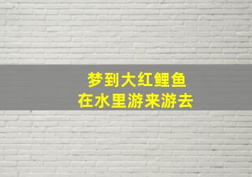 梦到大红鲤鱼在水里游来游去