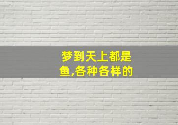 梦到天上都是鱼,各种各样的