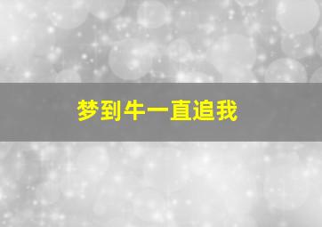 梦到牛一直追我