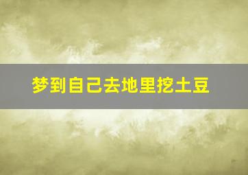 梦到自己去地里挖土豆