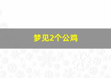 梦见2个公鸡