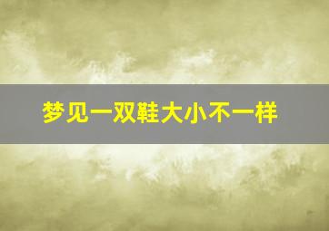 梦见一双鞋大小不一样