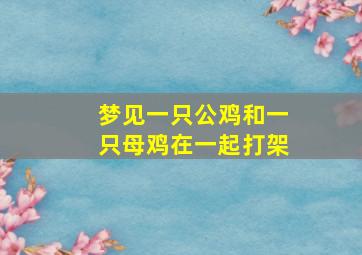 梦见一只公鸡和一只母鸡在一起打架