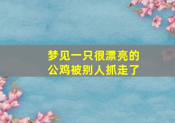 梦见一只很漂亮的公鸡被别人抓走了