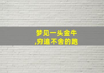 梦见一头金牛,穷追不舍的跑