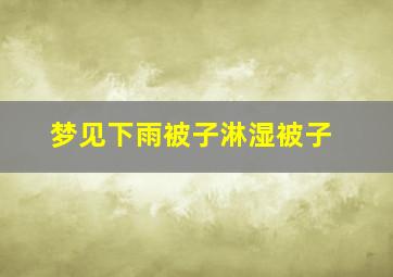 梦见下雨被子淋湿被子