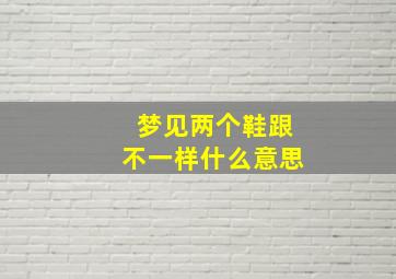 梦见两个鞋跟不一样什么意思