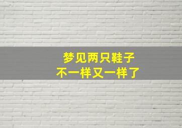 梦见两只鞋子不一样又一样了