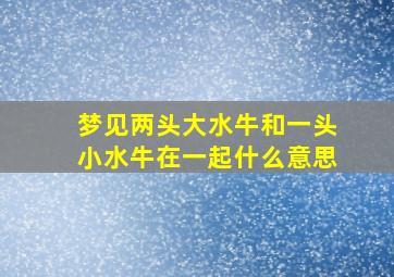 梦见两头大水牛和一头小水牛在一起什么意思