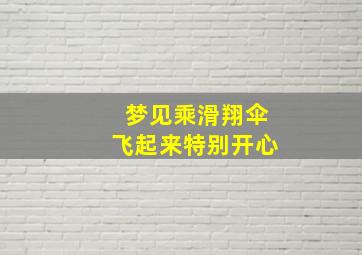 梦见乘滑翔伞飞起来特别开心