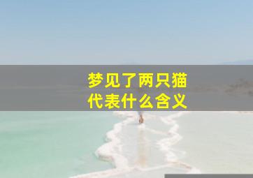 梦见了两只猫代表什么含义