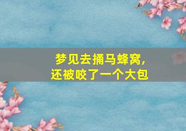 梦见去捅马蜂窝,还被咬了一个大包