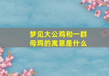 梦见大公鸡和一群母鸡的寓意是什么