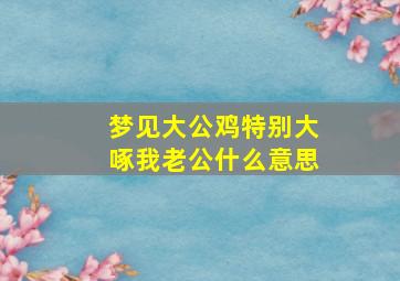 梦见大公鸡特别大啄我老公什么意思