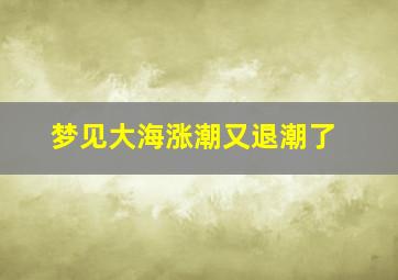 梦见大海涨潮又退潮了