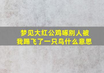 梦见大红公鸡啄别人被我踢飞了一只鸟什么意思