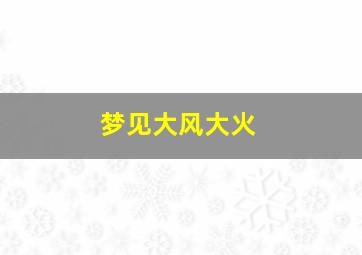 梦见大风大火