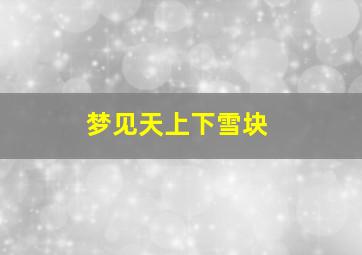 梦见天上下雪块