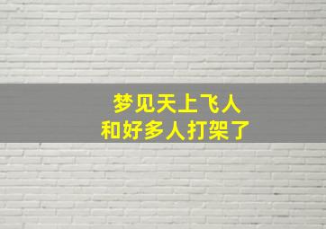 梦见天上飞人和好多人打架了