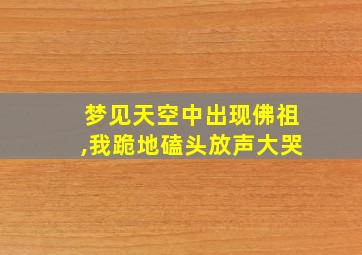 梦见天空中出现佛祖,我跪地磕头放声大哭