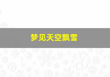 梦见天空飘雪