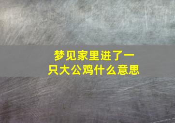 梦见家里进了一只大公鸡什么意思