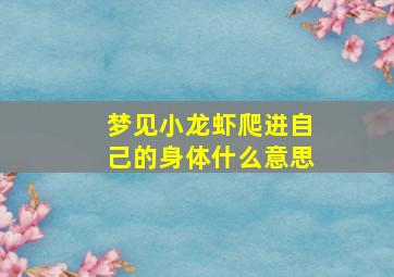 梦见小龙虾爬进自己的身体什么意思