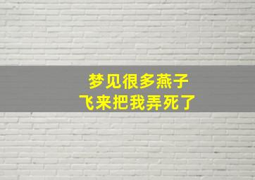 梦见很多燕子飞来把我弄死了