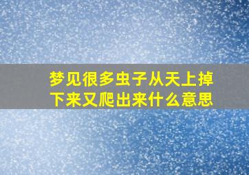 梦见很多虫子从天上掉下来又爬出来什么意思