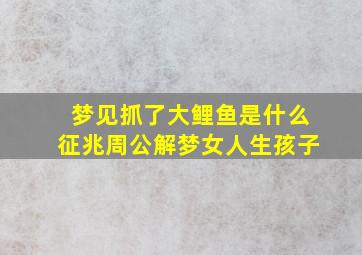 梦见抓了大鲤鱼是什么征兆周公解梦女人生孩子