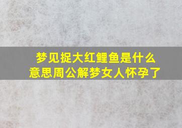 梦见捉大红鲤鱼是什么意思周公解梦女人怀孕了